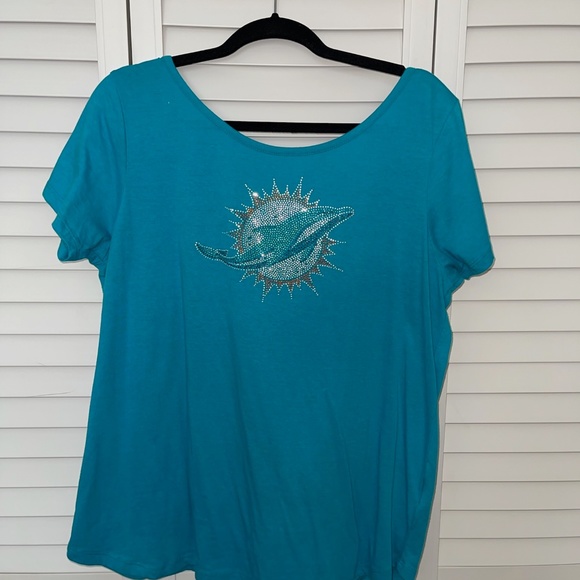 NFL Tops - Women's Miami Dolphins Bling t shirt XXL